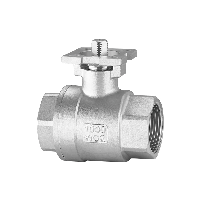 Válvula de bola con plataforma de acero inoxidable 304/316 de 2 piezas/PC con almohadilla de montaje